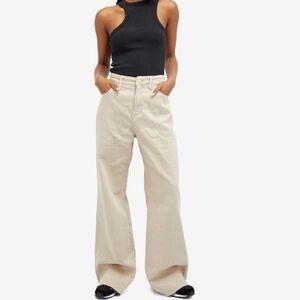 Good American Beige Flare Jeans
